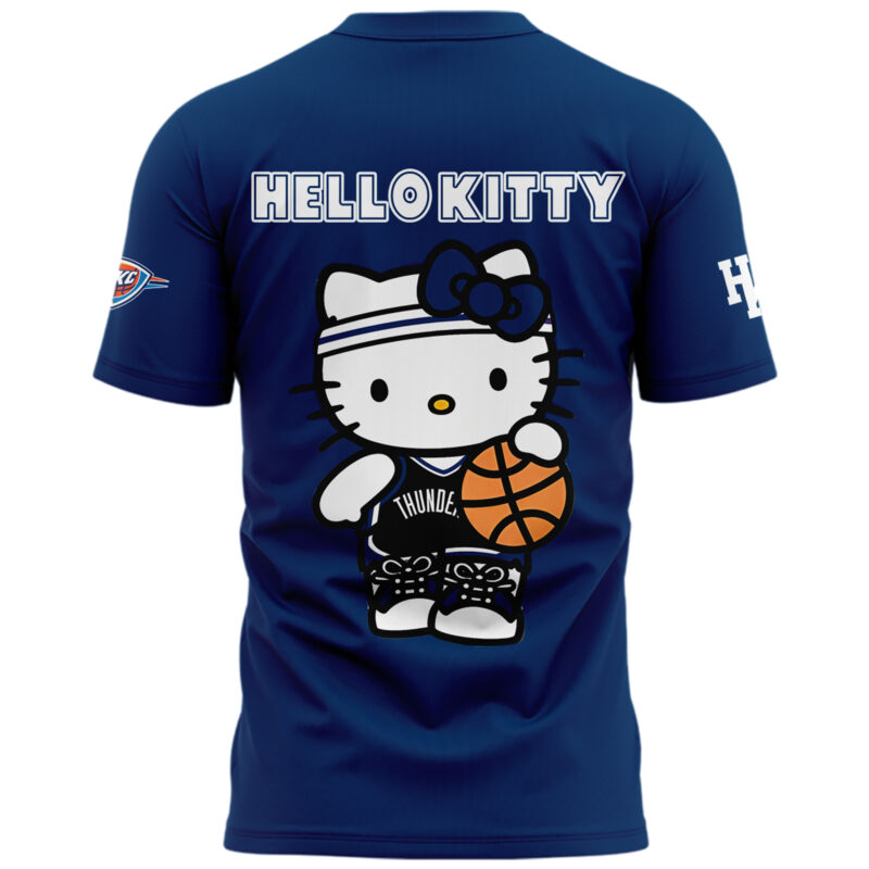 Special New Oklahoma City Thunder x Hello Kitty Tshirt 2024 - Image 3