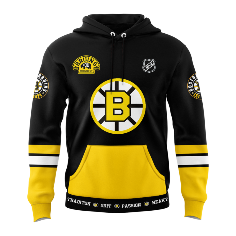 Men's Fanatics 2024 Boston Bruins Centennial Game Special Limited Hoodie V2 - Image 2