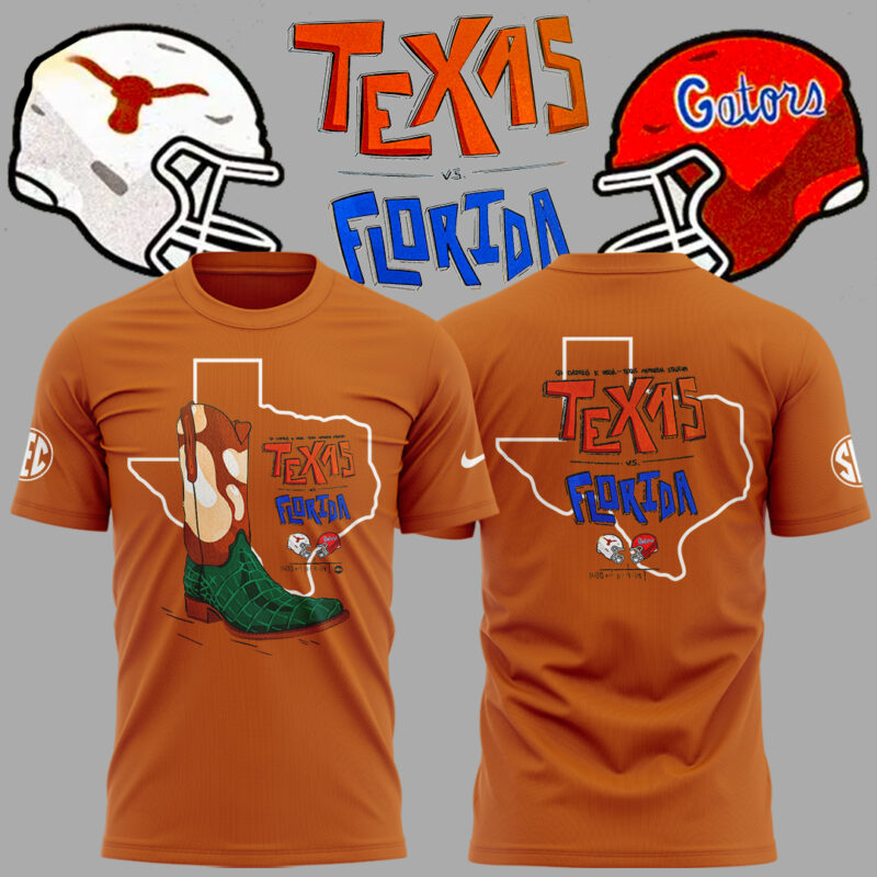 Limited Edition Texas Longhorns x Florida Gators Orange Tshirt 2024