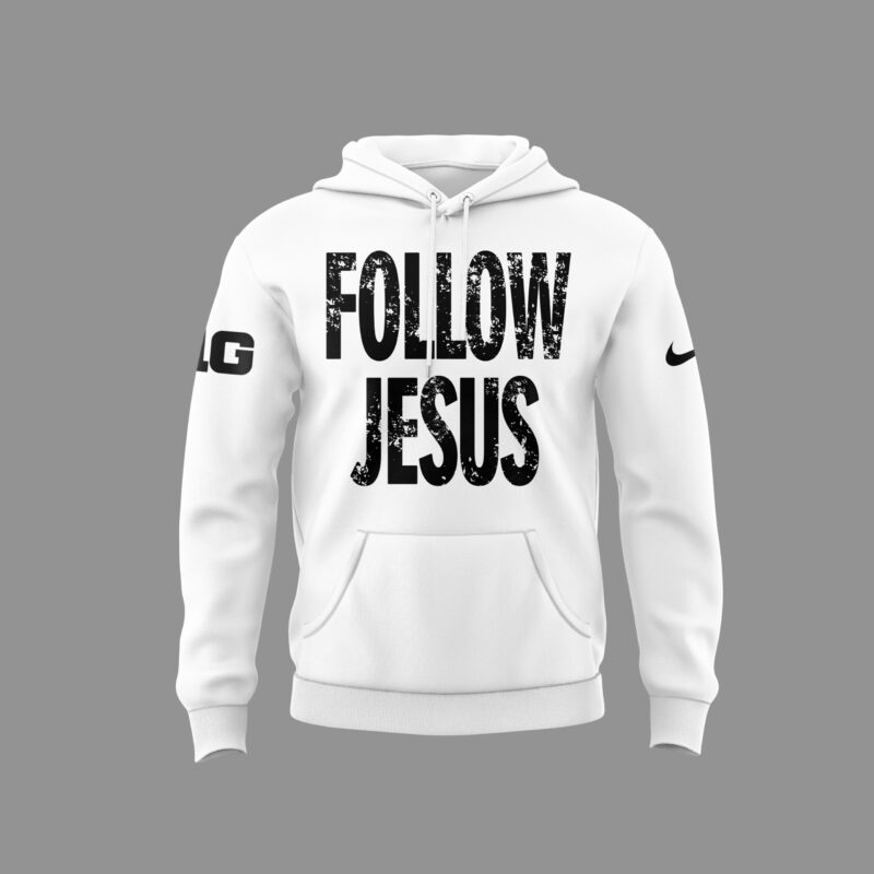 Limited Edition FOLLOW JESUS White Hoodie 2024 - Image 2