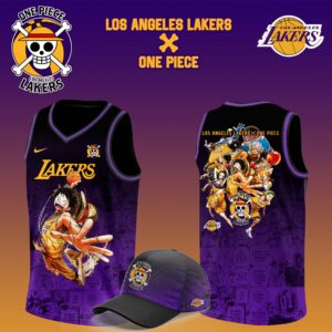 Los Angeles Lakers x Monkey D. Luffy One Piece the Straw Hat Pirates Jersey