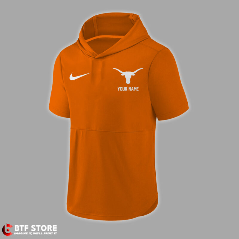 Texas Longhorns Super Soft Fleece Short Sleeve Hoodie - Image 2