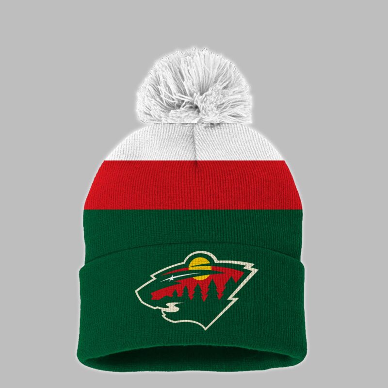 Minnesota Wild 2024 Premium Limited 3D Down Jacket & Bobble Hat - Image 4