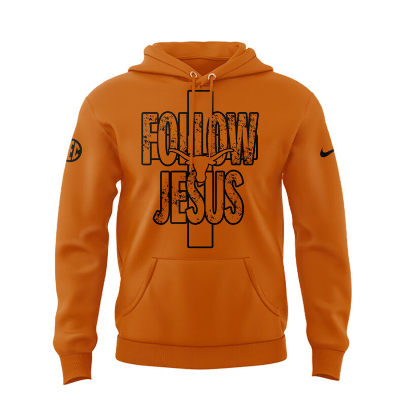 Limited Edition Texas Longhorns FOLLOW JESUS Hoodie - Image 2