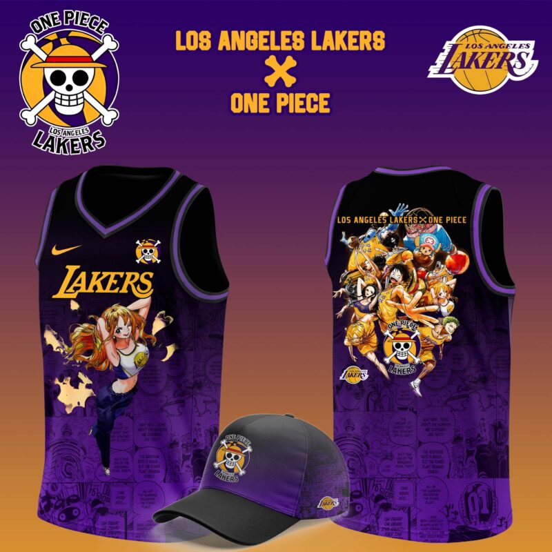 Los Angeles Lakers x NAMI One Piece the Straw Hat Pirates Jersey