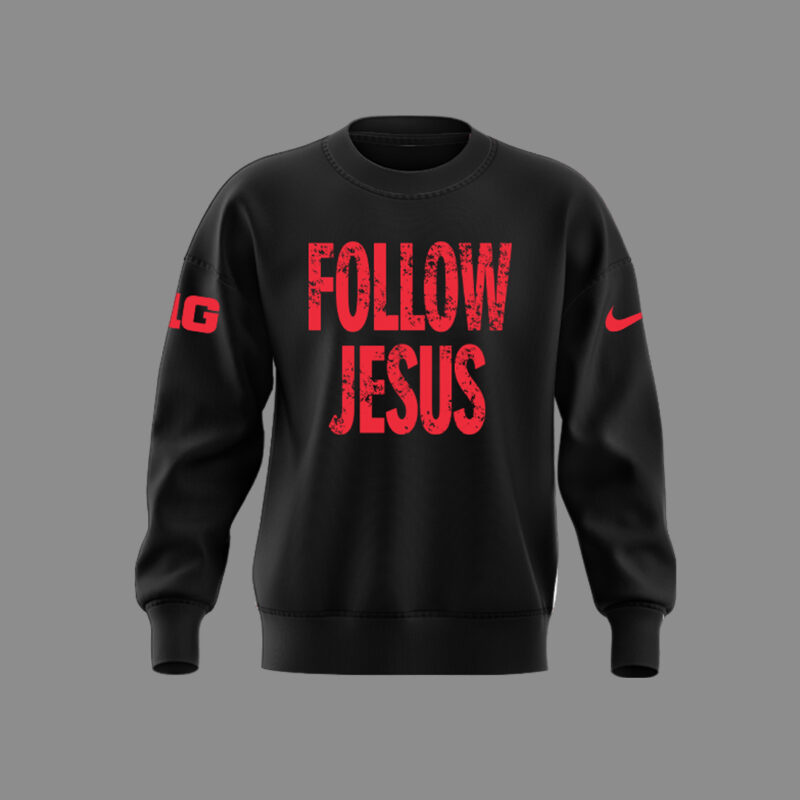 Limited Edition FOLLOW JESUS Black SweatShirt 2024 - Image 2