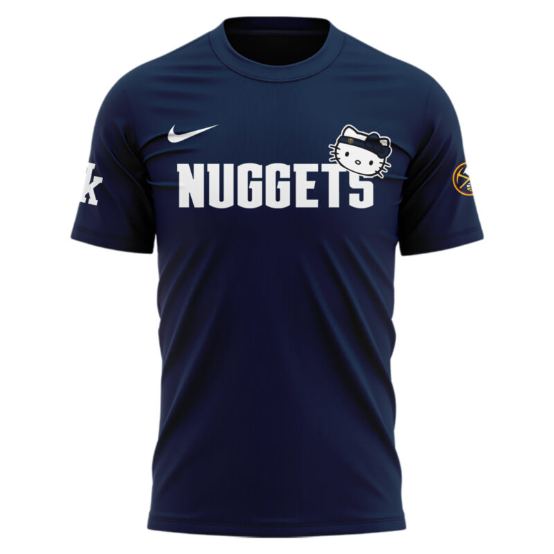Limited Edition Denver Nuggets x Hello Kitty Tshirt 2024 - Image 2