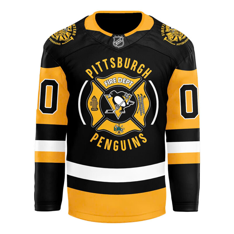 Pittsburgh Penguins x 2024 Firefighter Appreciation Night Premium Limited Personalized Jersey - Image 2