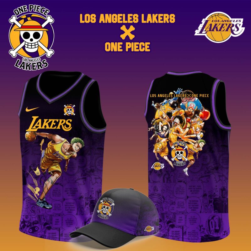 Los Angeles Lakers x Roronoa Zoro One Piece the Straw Hat Pirates Jersey