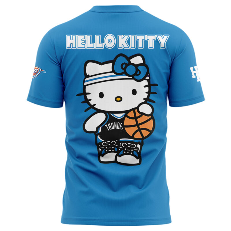 Special New Oklahoma City Thunder x Hello Kitty Tshirt 2024 - Image 3