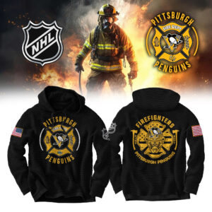 Pittsburgh Penguins x 2024 Firefighter Appreciation Night Premium Limited Waffle Hoodie