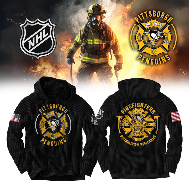 Pittsburgh Penguins x 2024 Firefighter Appreciation Night Premium Limited Waffle Hoodie