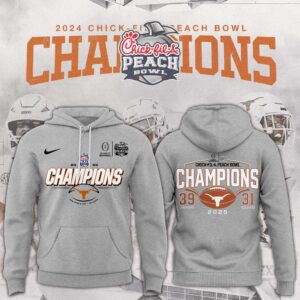 Texas Longhorns College Football Playoff 2025 Peach Bowl Champions Hoodie