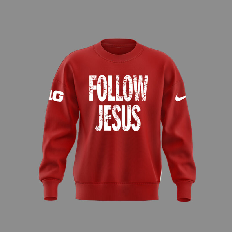 Limited Edition FOLLOW JESUS Red SweatShirt 2024 - Image 2