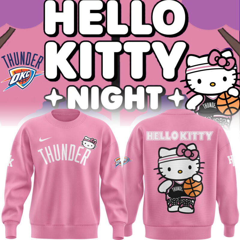 Special New Oklahoma City Thunder x Hello Kitty Pink Sweat 2024