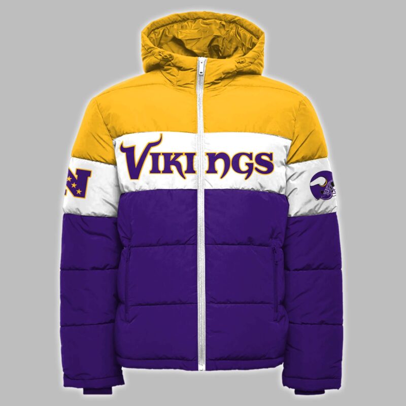 Minnesota Vikings 2024 Premium Limited 3D Down Jacket & Bobble Hat - Image 4