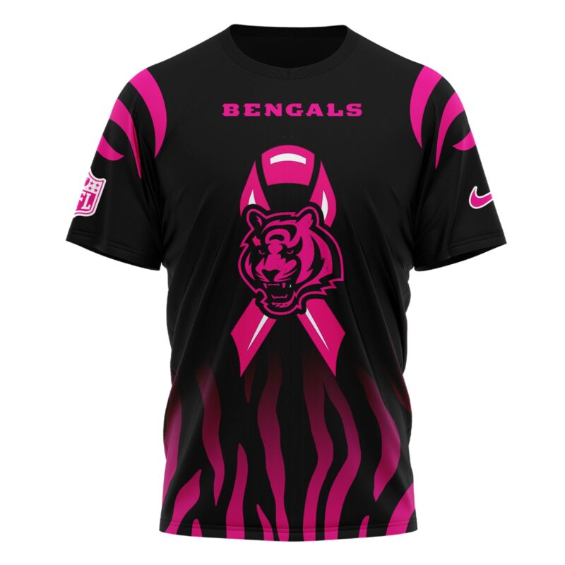 Cincinnati Bengals Breast Cancer Shirt 2024 - Image 2