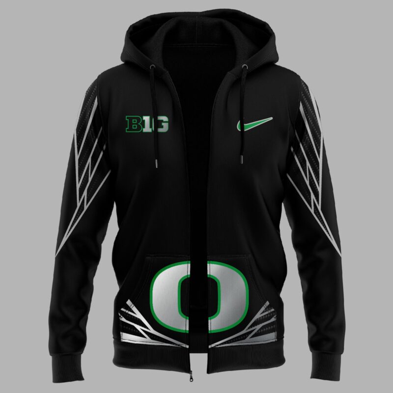 Oregon Ducks “Disrupt The Darkness.” Limited Zip Hoodie - Image 2
