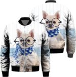 Men's Bomber Jacket-Dog 3D Printed