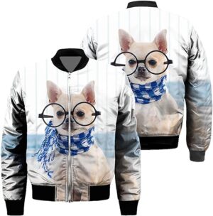 Men's Bomber Jacket-Dog 3D Printed