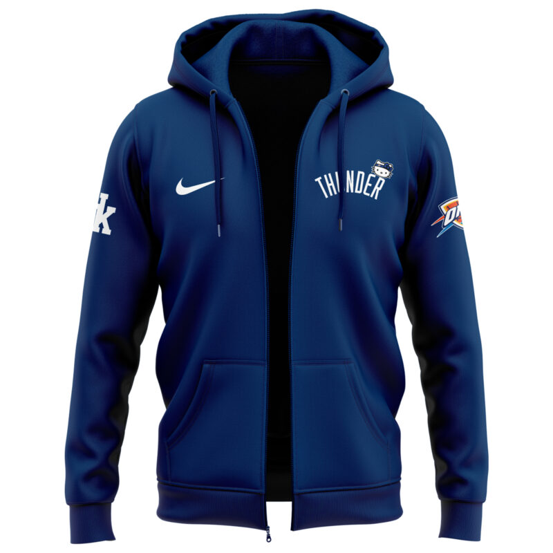 Special New Oklahoma City Thunder x Hello Kitty ZipHoodie 2024 - Image 2