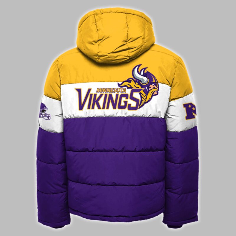 Minnesota Vikings 2024 Premium Limited 3D Down Jacket & Bobble Hat - Image 3