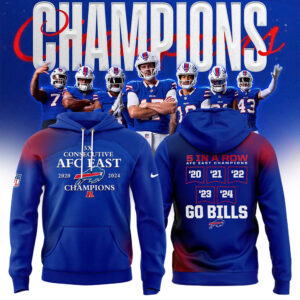 Buffalo Bills Nike 2024 AFC East Division Champions Premium Limited Pullover Hoodie