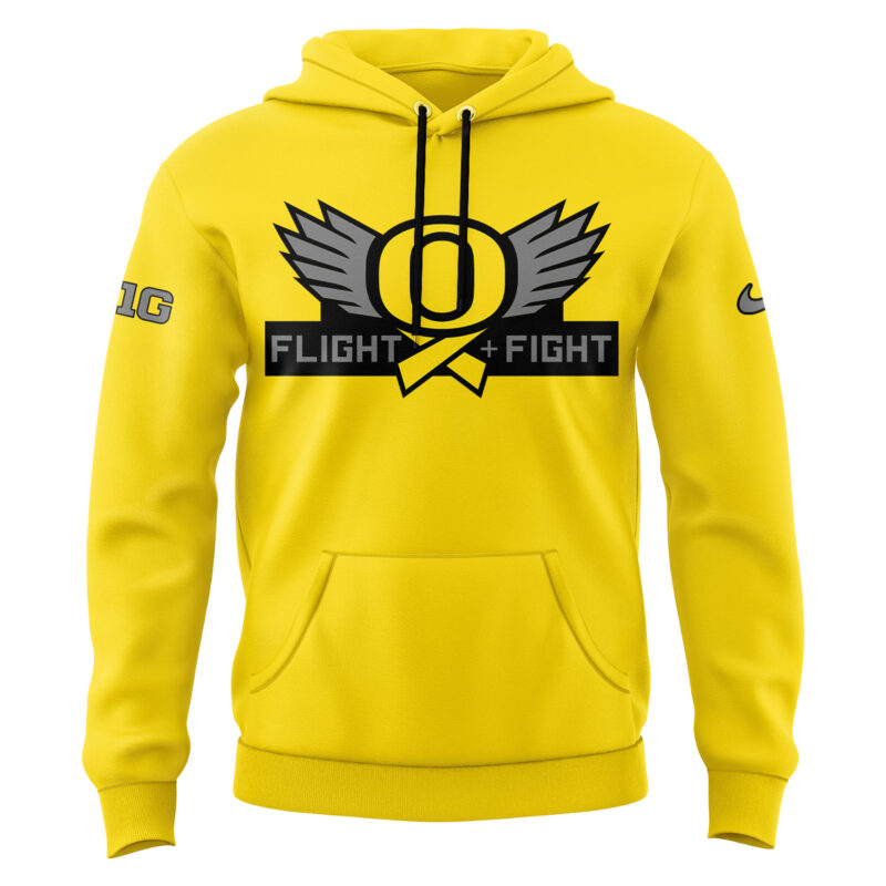 Oregon Ducks "Stomp Out Cancer" Heroes Hoodie - Image 2