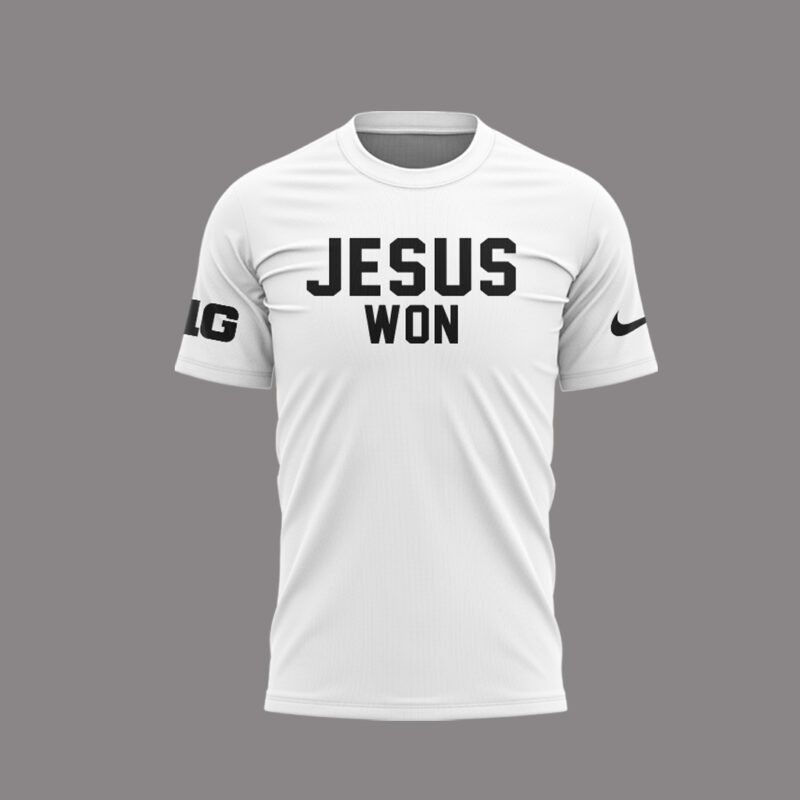 Limited Edition JESUS WON White TShirt 2024 - Image 2