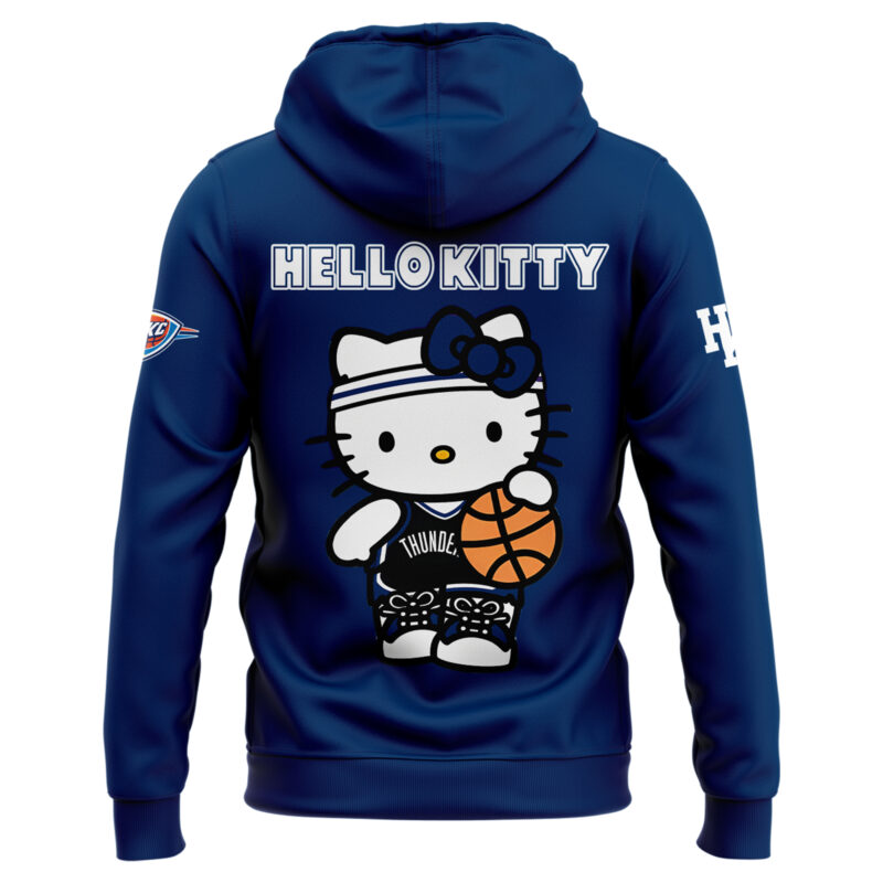 Special New Oklahoma City Thunder x Hello Kitty ZipHoodie 2024 - Image 3
