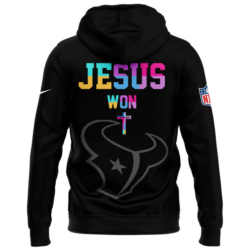 Limited Edition Houston Texans Jesus Won Hoodie - Image 3