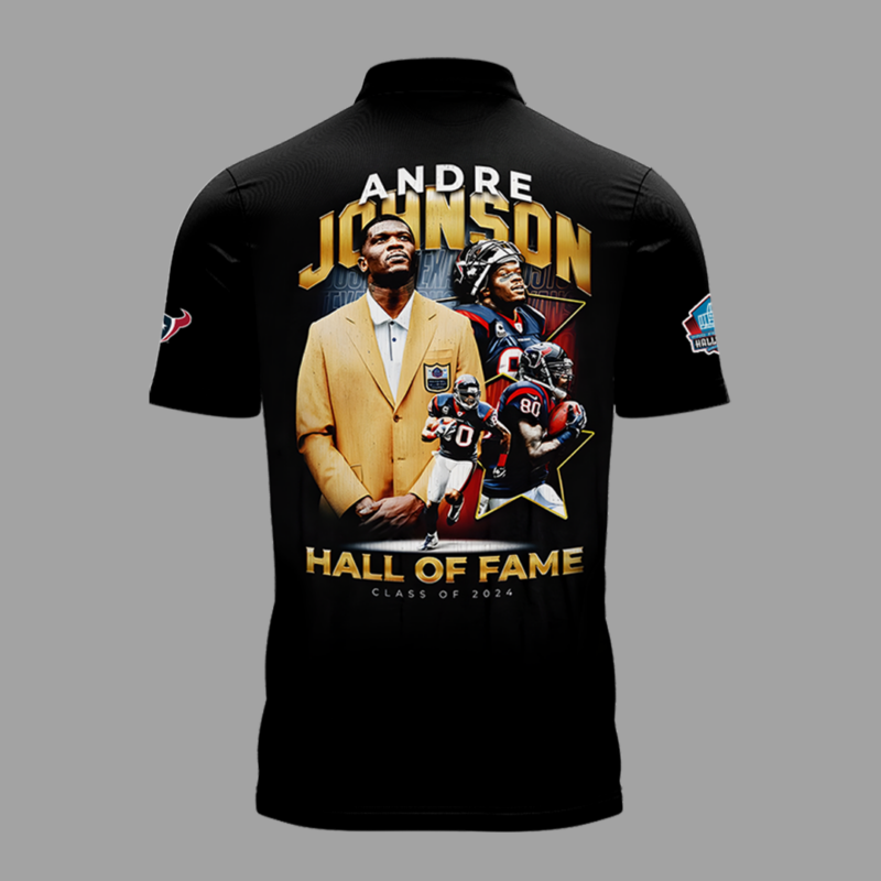 Limited Edition Andre Johnson Hall of Famer Polo Shirt 2024 - Image 3