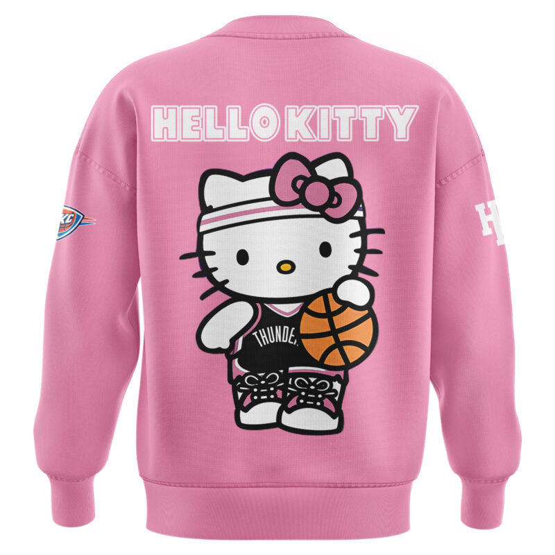 Special New Oklahoma City Thunder x Hello Kitty Pink Sweat 2024 - Image 3