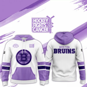 Boston Bruins "Hockey Fights Cancer" Hoodie 2024