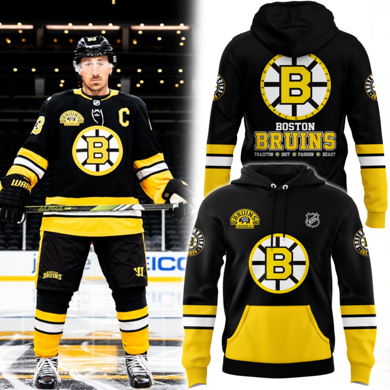 Men's Fanatics 2024 Boston Bruins Centennial Game Special Limited Hoodie