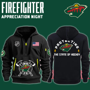 Minnesota Wild x 2024 Firefighter Appreciation Night Premium Limited Hoodie