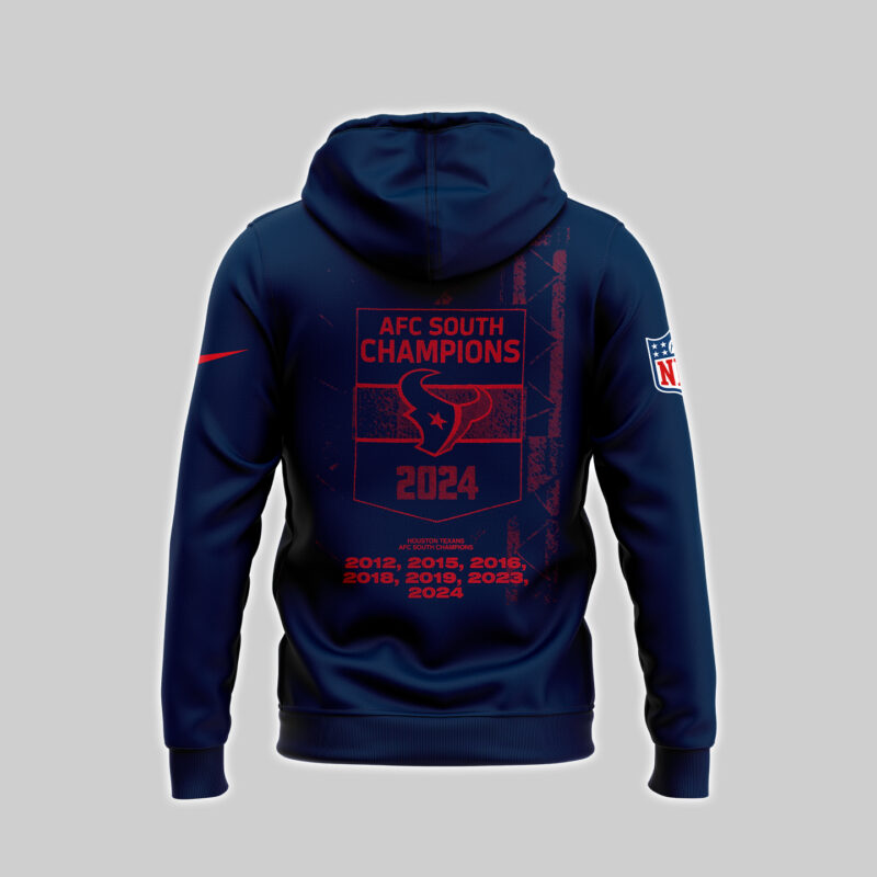 Special New Houston Texans AFC South Champions Hoodie 2024 - Image 3