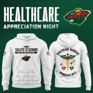Minnesota Wild x 2025 Healthcare Appreciation Night Premium Limited Pullover Hoodie (White)