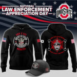 Men's Ohio State Buckeyes 2024 First Responders Law Enforcement Appreciation Day Premium Limited Pullover Hoodie