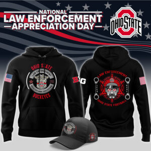 Men's Ohio State Buckeyes 2024 First Responders Law Enforcement Appreciation Day Premium Limited Pullover Hoodie