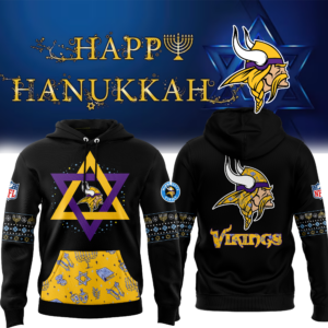 Men’s Minnesota Vikings 2024 Hanukkah Holliday Premium Limited Pullover Hoodie