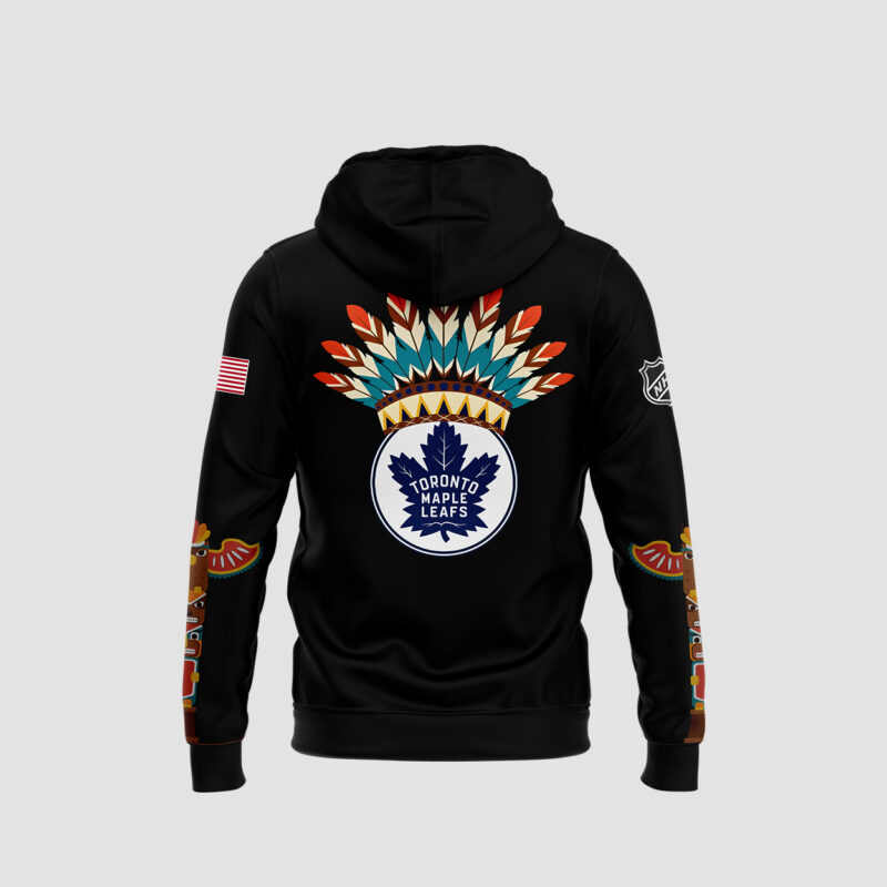 Toronto Maple Leafs x 2024 NHL Native American Heritage Month Premium Limited Hoodie - Image 3