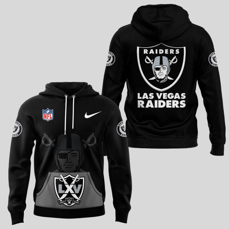 Men?s Fanatics Black Las Vegas Raiders Pullover Hoodie - Image 2