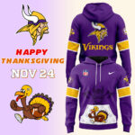 Minnesota Vikings 2024 Thanksgiving Premium Limited Pullover Hoodie