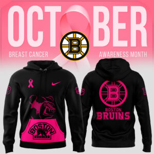 Men’s Nike Boston Bruins 2024 NHL Breast Cancer Awareness Month Pullover Hoodie