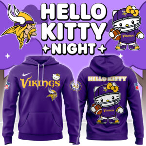 Minnesota Vikings x 2024 Hello Kitty Night Premium Limited Hoodie