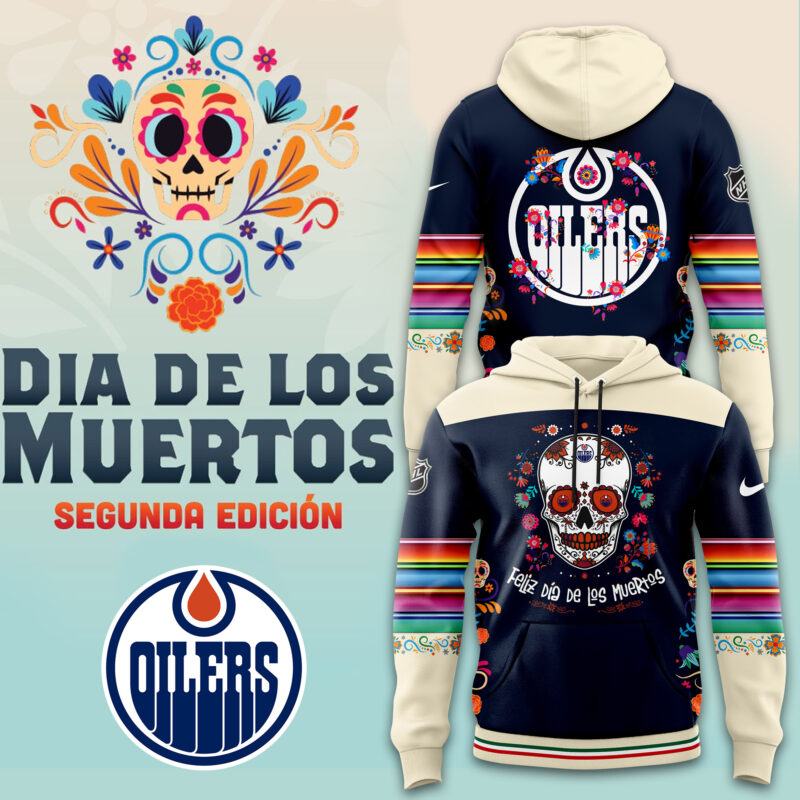 Men's Nike Edmonton Oilers 2024 NHL Dia De Los Muertos Premium Limited Pullover Hoodie