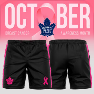 Toronto Maple Leafs 2024 NHL Breast Cancer Awareness Month Shorts