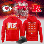 Men's Nike Red Kansas City Chiefs 2024 AFC West Division Champions Locker Room Trophy Collection Premium Pullover Hoodie