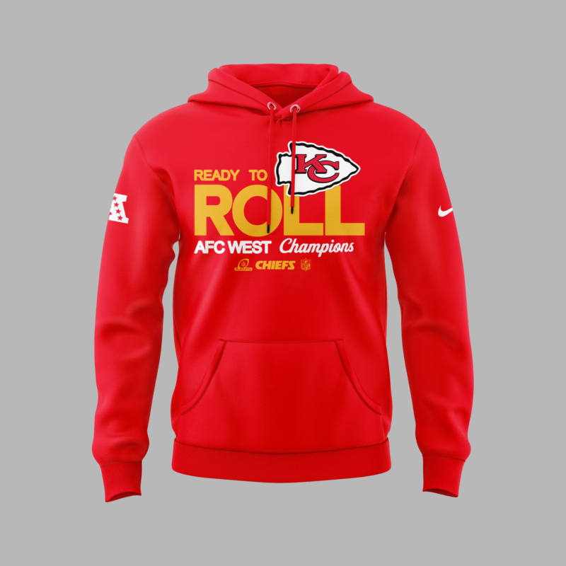 Men's Nike Red Kansas City Chiefs 2024 AFC West Division Champions Locker Room Trophy Collection Premium Pullover Hoodie V4 - Image 2